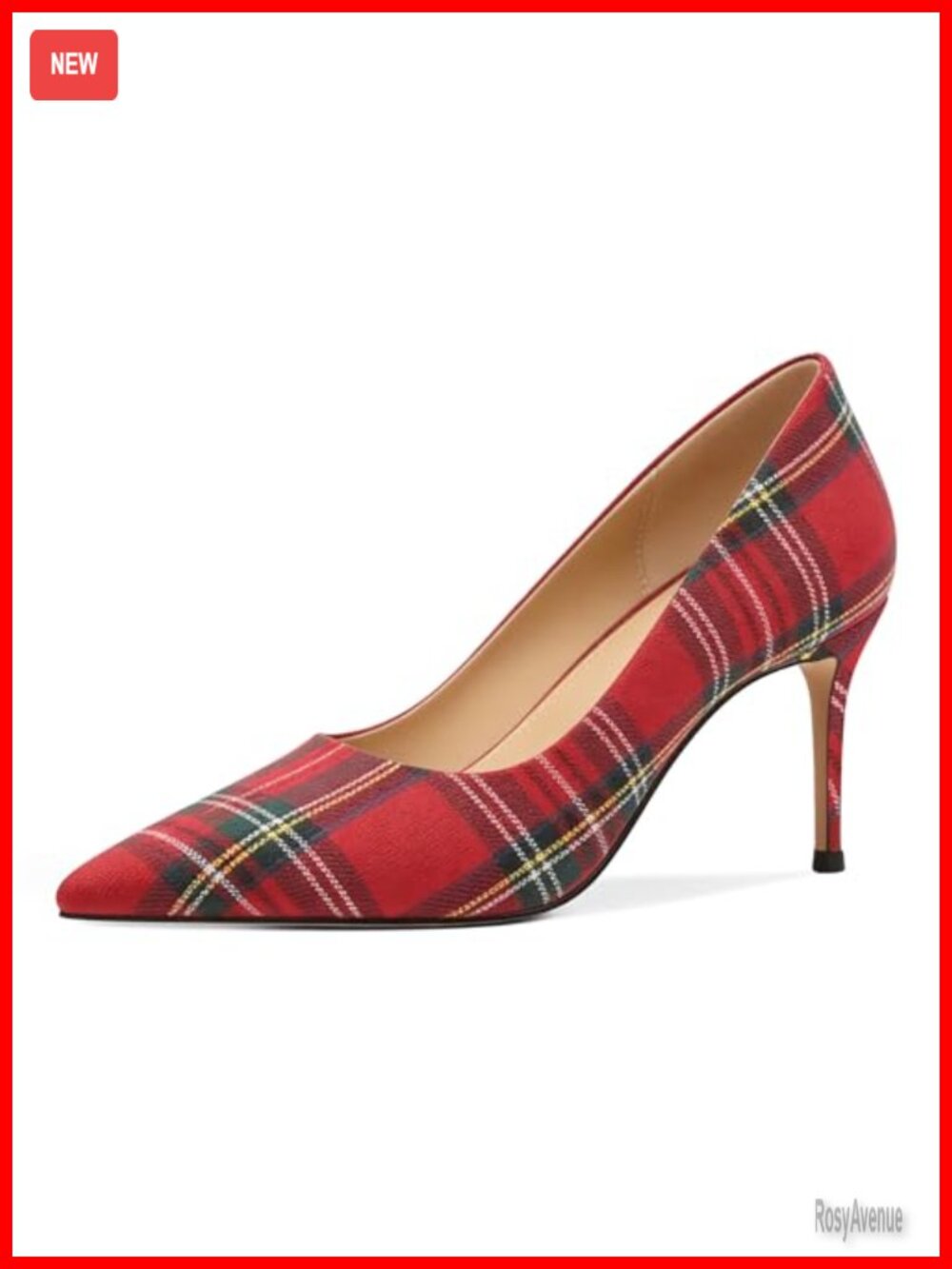 Eldof Women's Pointy Toe Pumps 3.5 Inch Stiletto Heels Slip On Formal Party